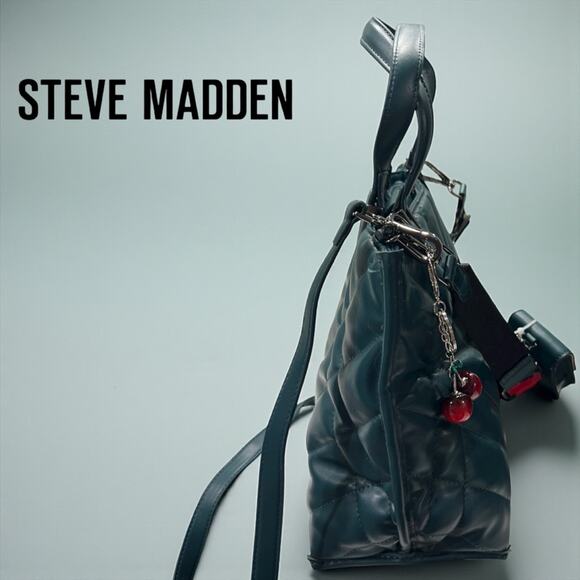 Steven Madden NWT Bmarin EMERALD GREEN 3 Way Tote w Coin Pouch Guitar Strap - Picture 7 of 9